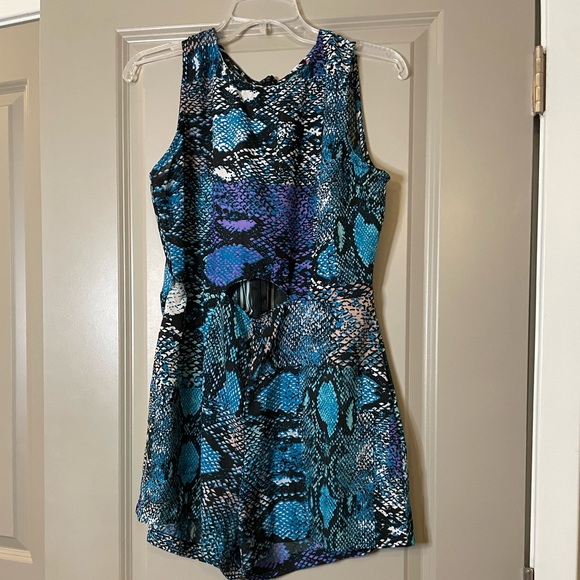 Boohoo Pants - Snakeskin romper with cutout